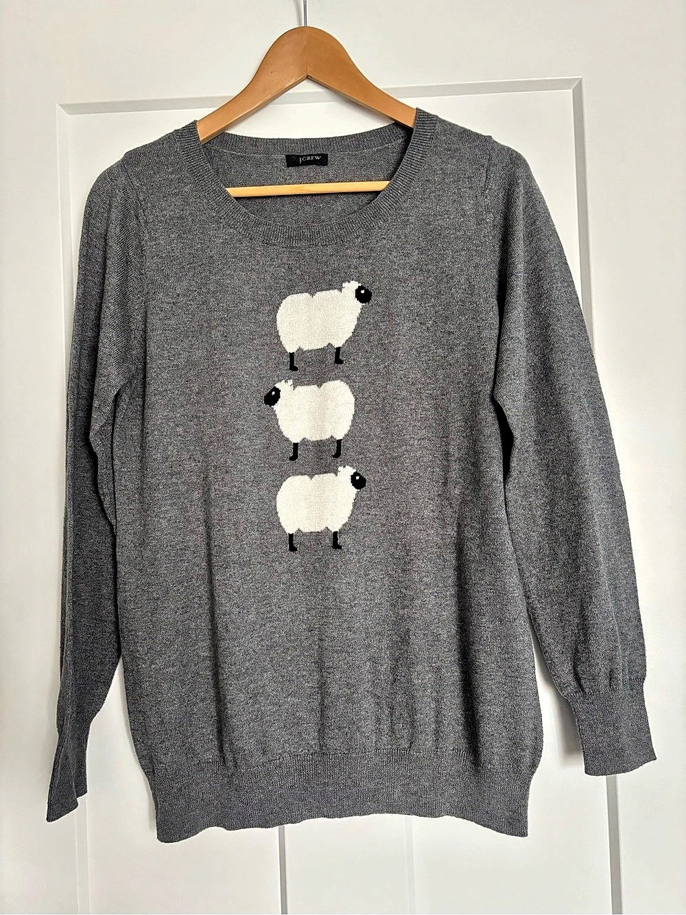 J.Crew Softest Crew P Sheep Sweater in Gray Like New